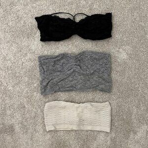 BUNDLE of 3 Bandeau Bralettes